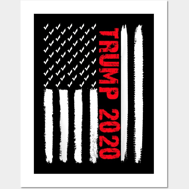 Trump 2020 American Flag Wall Art by Barnard